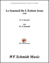 Le Sommeil De L'Enfant Jesus SAB choral sheet music cover
